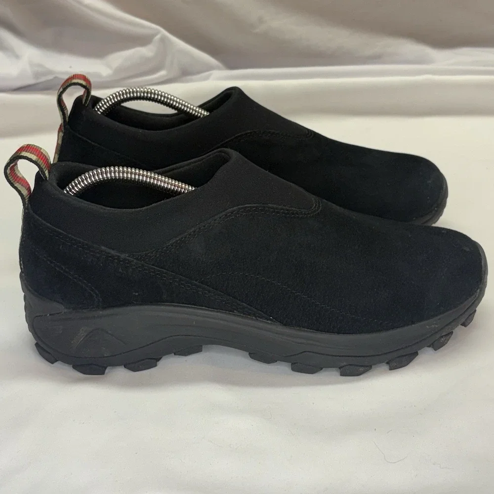 Merrell Winter Moc 3 Mens Slip On Hiking Shoe Suede Size 8.5 Black
